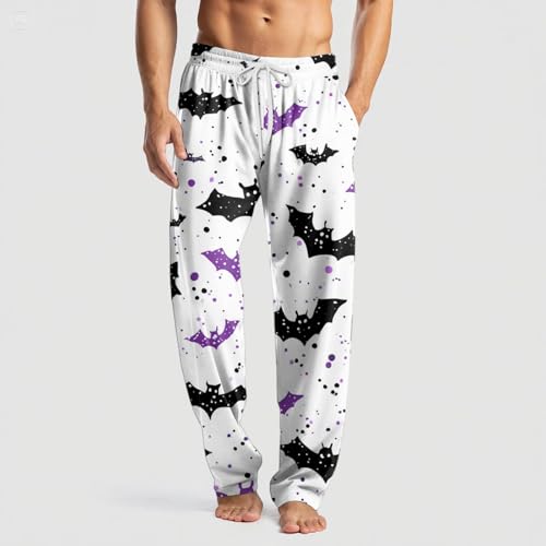 Halloween Costumes Adult,Men's Halloween Pants Casual Drawstring Pattern Joggers Horror Bloody Printed Sweatpants2