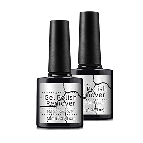 Dissolvant magique pour vernis à ongles, Burst Magic Remover Gel UV Vernis à Ongles en 3-5 minutes,Professionnel Soak Off Primer Nail Art Acrylique Nettoyer Nail Art Soak Off Remover Gel(2 pcs 20ml)