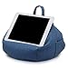 HTYG Soporte para iPad y Tablet-Soporte de cojín para Bolsa de Frijoles para Todos los Dispositivos-cojín portátil para Tablet de Coche de imitación de cáñamo (Azul)