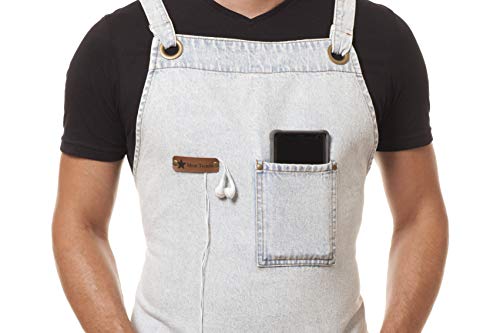 Professional Cooking Apron Designed for Kitchen BBQ Grill / 10 OZ Women and Men Bib Adjustable/Towel Loop