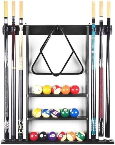 Support de queues de billard en métal et bois massif pour éviter les chutes de cannes