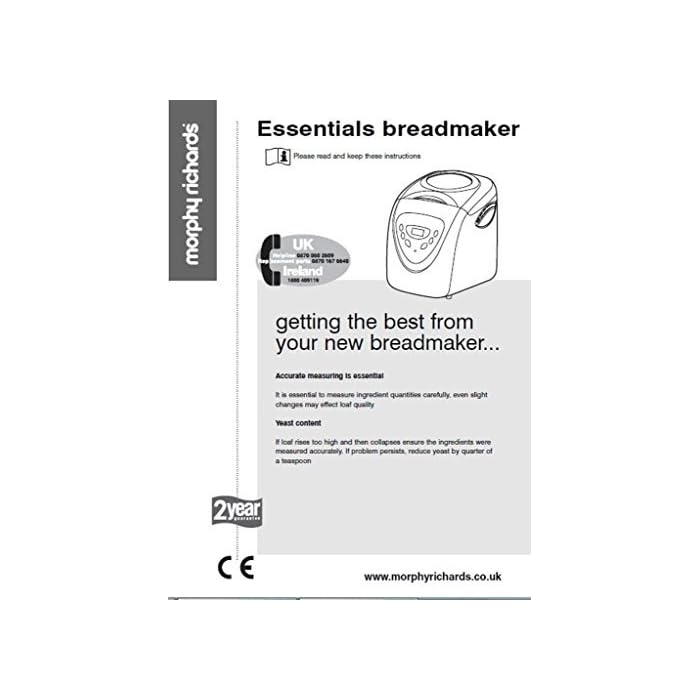 morphy richards bread maker 48200 manual