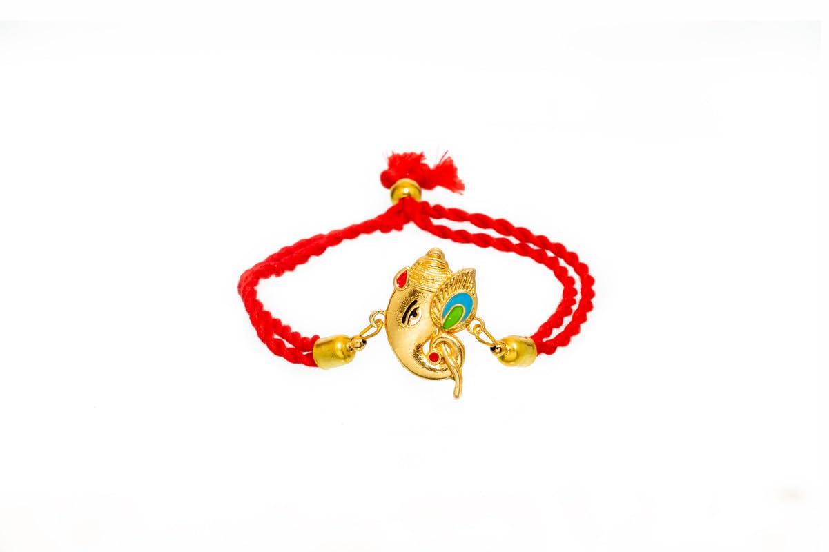Red Braided Bracelet with Ganesha Charm – Adjustable Wristband, Spiritual Jewelry, Ideal Gift for Devotees (B0D92FMBK2) Amazon Price History, Amazon Price Tracker