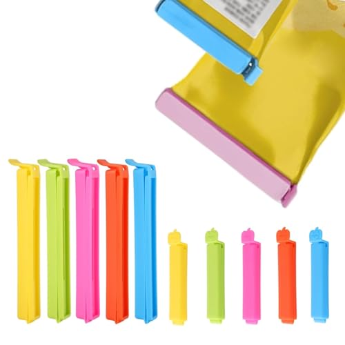 OUDQFCJ 40pcs Pinzas Bolsas Alimentos Pinza Cierre Bolsa de Alimentos Clip de Cierre de Cocina Multicolor Reutilizable de Plástico para Embalaje de Cocina Caramelos Café