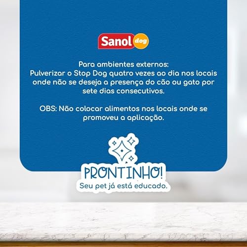 Eliminador de Odores Para Cães e Gatos, Tradicional - Gatilho, Sanol Dog, 500ml, Azul