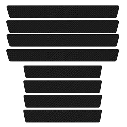 8 Protectores de Umbral de Puerta para Coche,Universal Pegatinas Umbral de Puerta de Coche Protector,Protectores para umbrales Puertas,Fibra Carbono Pegatinas,para Bordes Puertas Autom贸viles,Negro