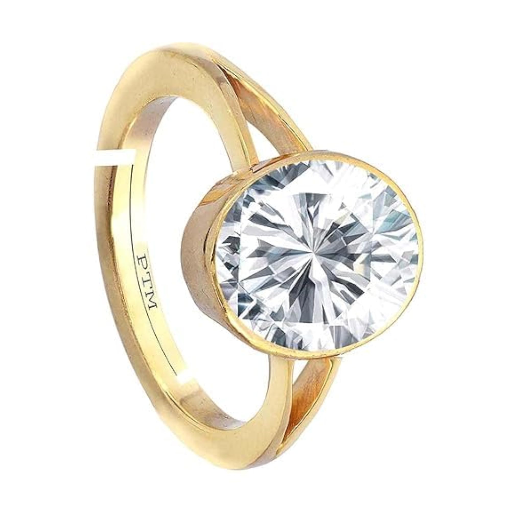 Gold Plated Panchdhatu Adjustable Ring with American Diamond