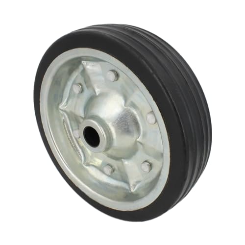 AcbbMNS 8" (200mm) Jockey Wheel Solid Rubber Replacement Wheel Tyre Tire Trailer Caravan, Diameter 200 mm, Tyre Width 55 mm, Bore 16mm