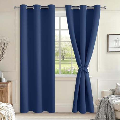 Rideaux occultants bleu marine 96,5x213,4 cm Hiasan pour chambre et salon - 2