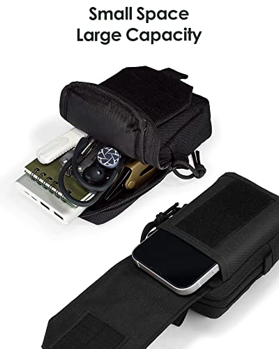 Molle Pouch Tactical Edc Pouch - Tacticism Water-Resistant Phone Pouch Bag Small Utility Pouch, Attachment Waist Pouch Include U.s. Patch And Carabiner #TOP4