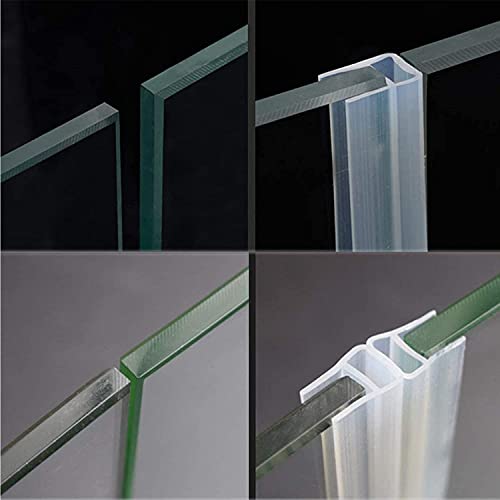 Joint de porte de douche sans cadre bas de porte en verre 10 mm étanchéité type U 1m - 6
