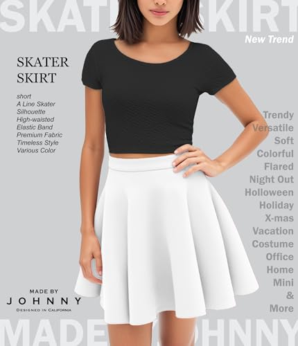 image for Made By Johnny MBJ WB211 Women's Basic Versatile Stretchy Flared Skate