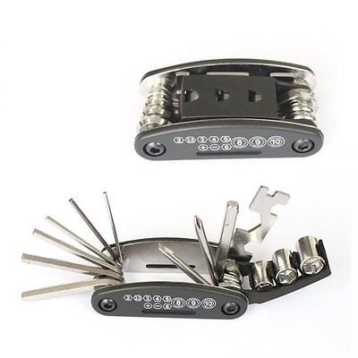 Schrodinger15 30033 Multi tool folding + Spanner Bicycle Cycle Folding Tool Allen Key Set Multitool 1