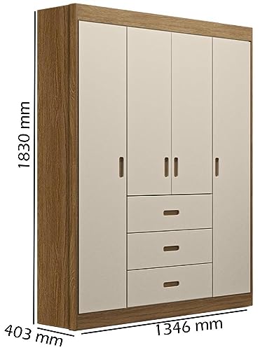 Jogo De Quarto Infantil Livia Com Berço Mini Cama Cômoda e Roupeiro Canaã