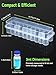 Leng Ke 2-Pack Peptide Case for Fridge, 3ml Vial Holder for Refrigerator, 24-Slot Insulin & Peptide Holder Each, Transparent 1-3ml Vial Storage Case for Diabetic Care