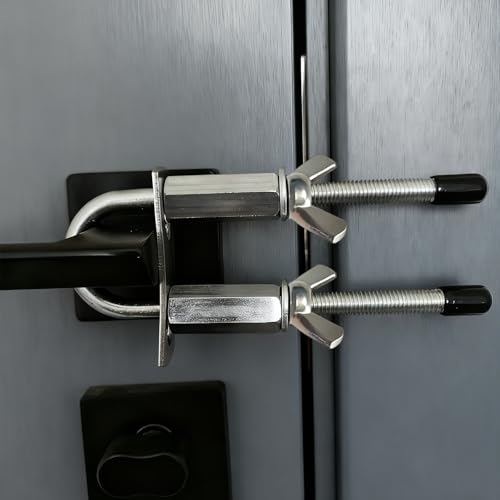 Heavy-Duty Portable Door Lock for Outward Opening Doors Stainless Steel Security Device for Travel Safety Hotel Home Apartment