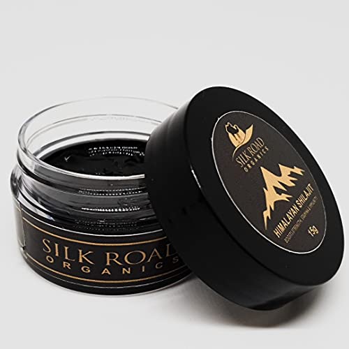 Silk Road Organics Pure Himalayan Shilajit with Measuring Spoon, Shilajit Resin with Fulvic Acid and Trace Minerals for Metabolism & Immune System Support (15 g)