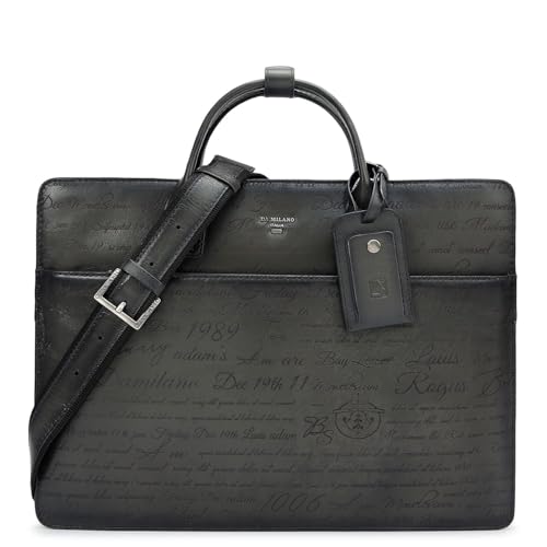 Image of Da Milano Leather Laptop Bag - Fits Up To 15 inch Laptop