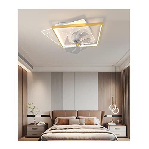 Plafonnier LED moderne doré à intensité variable avec télécommande pour salon 90x60cm