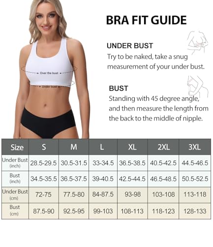Bralette de algodón sujetador sin relleno espalda en T ropa interior mujer pack de 3 5