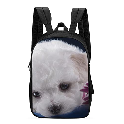 Mochila escolar de cachorros 3D unisex de 42cm para adolescentes y adultos