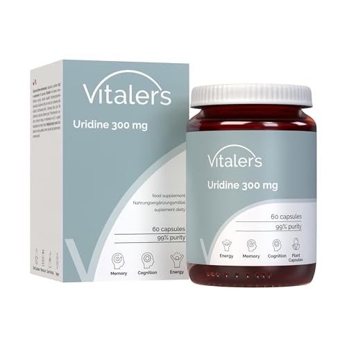 Vitalers Uridine 300 mg - 60 Capsules Vegan 2 Months of Supplementation No Preservatives Pure Composition