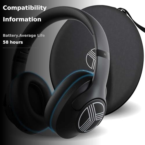 TREBLAB Z2 Active Noise Cancelling Workout Headphones - Signature-HD Sound, Deep Bass, 35H Battery, Comfortable, Foldable Over Ear Bluetooth Headphones Wireless. for Gym, Sport, Travel. Mic for Calls