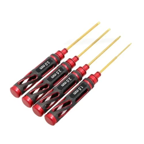 Tournevis hexagonaux RC anti-foirage en titane pour vis de châssis 1/10