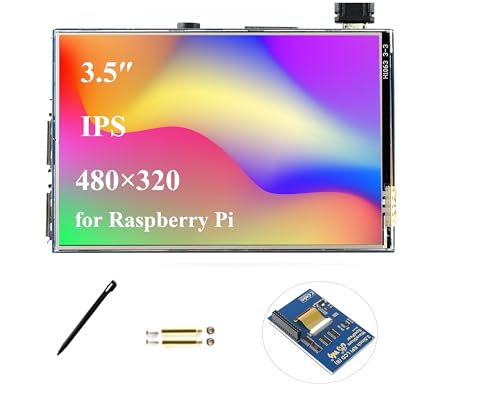 Image of 3.5inch Touch Screen Compatible with Raspberry Pi 5 /Pi 4B /3B+ /3B /Zero /Pi Zero 2W /Zero W /Zero WH /CM5 /CM4, 480x320 IPS Display, 160 Viewing Angle, SPI Touch Port