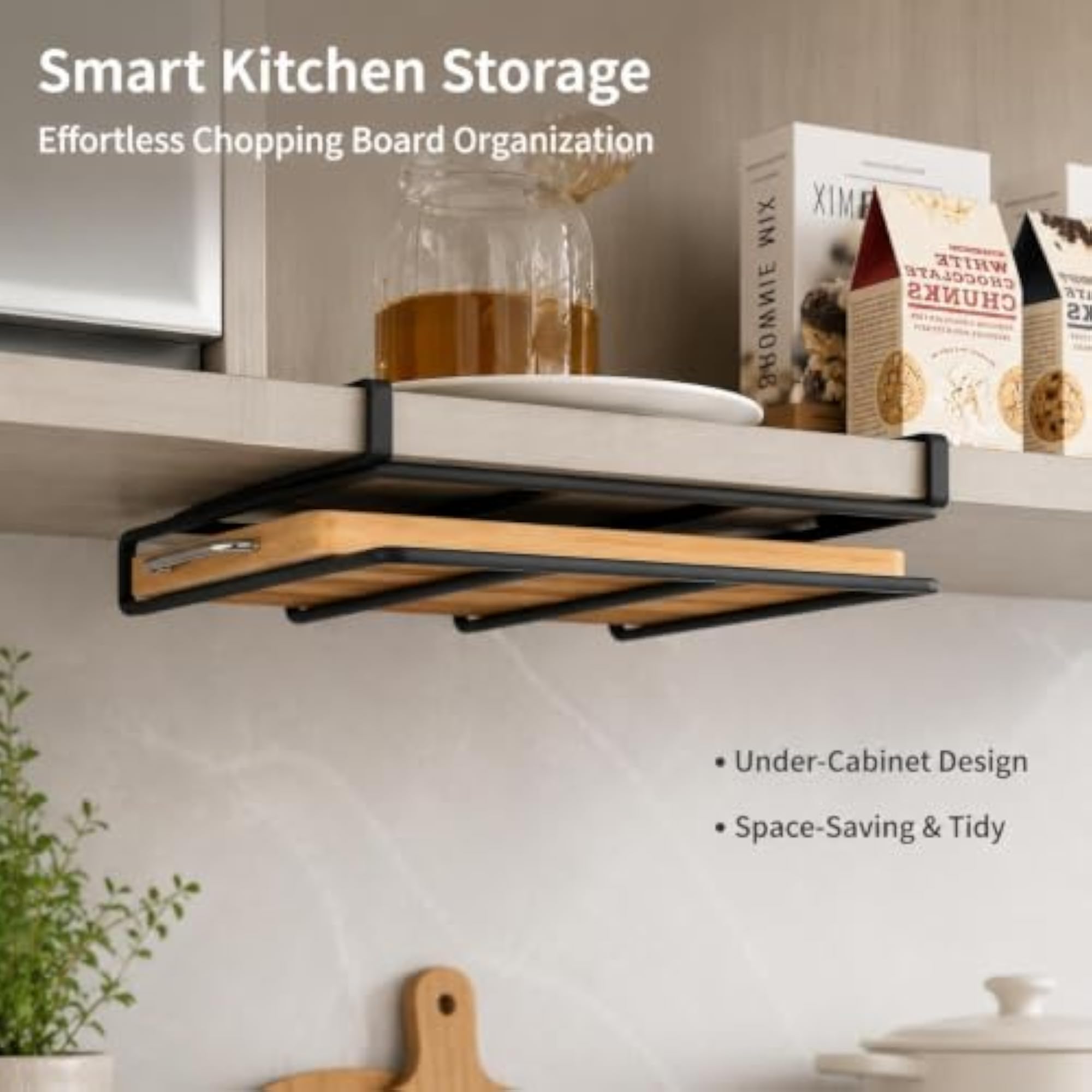 Kitchen Punch-Free Storage Rack, Paper Towel Holder