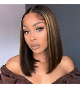RECOOL Bob Wig Human Hair 5x6 Lace Front Straight Short Wigs Glueless Brazilian Virgin Human Hair...