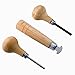 TAURISH Stone Setting Prong and Bezel Set, Set of 3 Jewelry Stone Setting Tools, Jewelry Stone Prong Pusher, Durable Tips, Ergonomic Wooden Handles