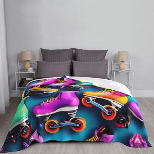 Couverture de lit microfibre pelucheuse chaude plaid flanelle 101x76 cm