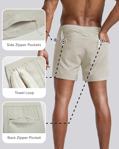 Image of maamgic Men's Athletic Running Shorts with Liner Ultra Lightweight Workout Shorts 5 inch / 7 inch