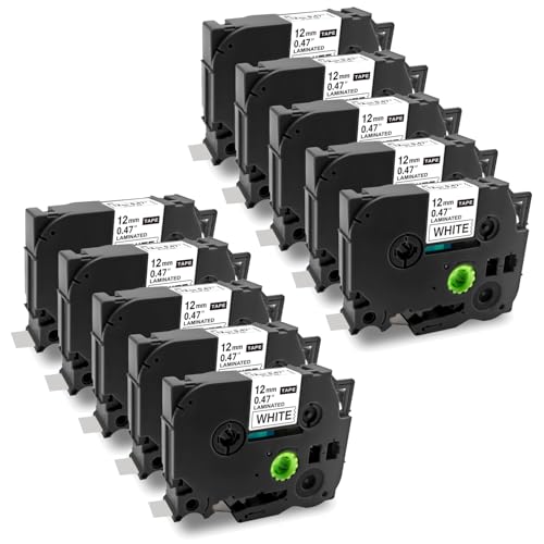 HeeMee Tze�e�[�v �݊��i �u���U�[�p 12mm���yTze-231�E���n�������E10�Z�b�g�z8m�� �s�[�^�b�`�e�[�v P-touch ���~�l�[�g�e�[�v �h�� ���S�� �����O�V�[�� �����p�i�iTze-231�E10�j