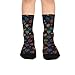 susiyo Abstract Heart Art Hiking Socks Boy Girls - Cushioned Crew Socks for Kids Soft, Breathable & Seamless Toe for All-Day Comfort