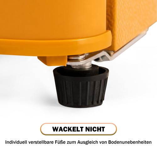Merax Retro Kühlschrank mit Gefrierfach – Kleiner Mini Kühlschrank, 60L Gesamtvolumen, 22L Gefrierfach, 38L Kühlfach, 7 Temperaturstufen, Energieeffizienzklasse E, LED-Licht, Kompakt und Gelb