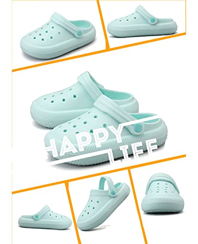 Gigididi Kids Garden Clogs Slip On Shoes Classic Beach Pool Shower Sport House Home Room Indoor Outdoor Slippers Sandals Clog Toddlers Baby Child Children Boys Girls Green Size 6-6.5 Toddler #TOP4