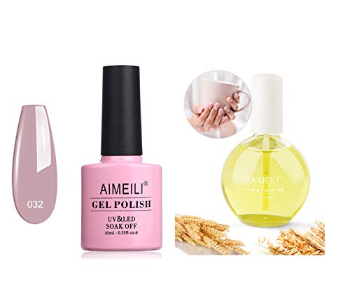 AIMEILI Soak Off UV LED Gel Nail Polish, and Nail & Cuticle oil