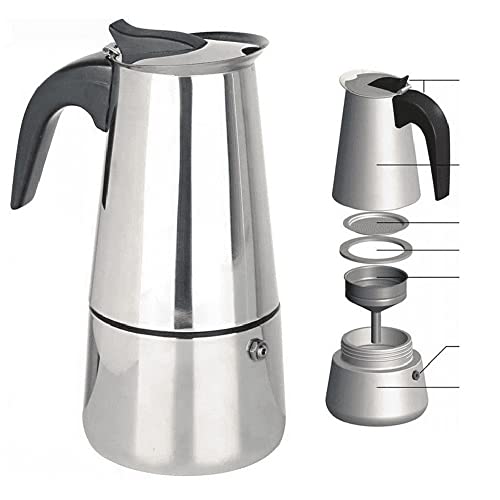 Hauskraft, Cafeteira Italiana Aço Inox Cozinha Café Cappuccino 9 Xícaras 450ml