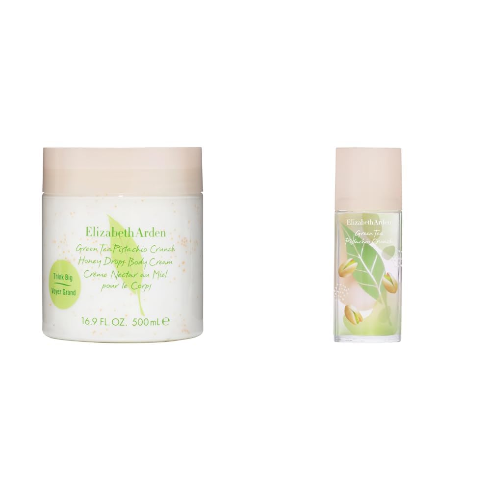 Elizabeth Arden - Green Tea Pistacchio Crunch, Eau de Toilette, Profumo al Pistacchio, 100 ml + Green Tea Pistacchio Honey Drops, Crema Corpo, con Pistacchio, 500 ml