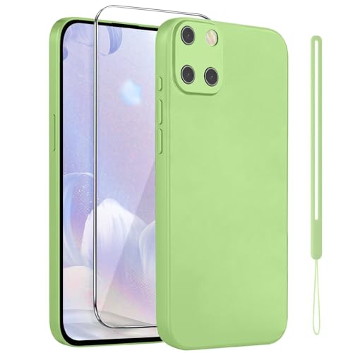 ATISIJIE Funda para Samsung Galaxy Note 10 Lite,con Muñequera y 1 Protector Pantalla Vidrio Templado HD,Carcasa Anti Choques y Anti  Arañazos,Funda Silicona para Samsung Galaxy Note 10 Lite,Verde
