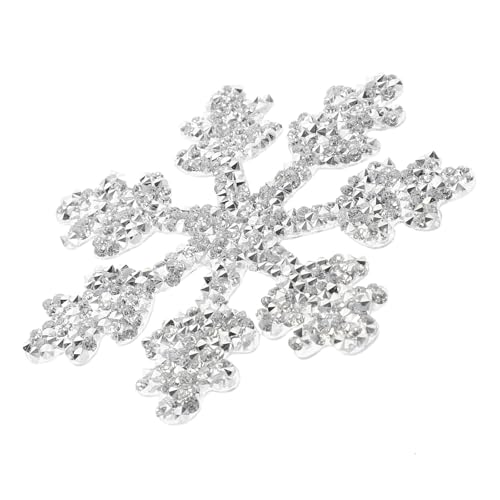 GALPADA Silver Resin Rhinestone Adhesive Patch Crystal Sticker Iron-on Material, Delicate and Fashionable Rhinestone Decoration for Sewing and Handicrafts DIY Clothes Accessories