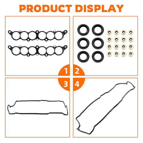 Image of GoaMotors Valve Cover Gasket Set Compatible with Toyota 4Runner 1996-2002 Tacoma 1995-2004 Tundra 2000-2004 T100 1995-1998 3.4L Engine Cylinder Valve Cover Gasket Replace VS50422R 155357702