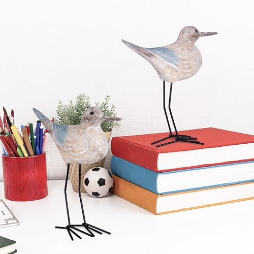 Estatuas de Gaviota Decorativas de Madera 2 Piezas miniatura 5