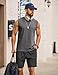 COOFANDY Men Cotton Sleeveless T Shirt Oversized Workout Tank Top Dark Gray Retro Washed T Shirts Wide Shoulder