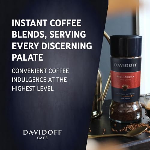 Image of DAVIDOFF Rich Aroma Instant Coffee, 100% Arabica, Vivid & Spicy, Premium Coffee Granules 45g (Product Of Germany) By DECADENT