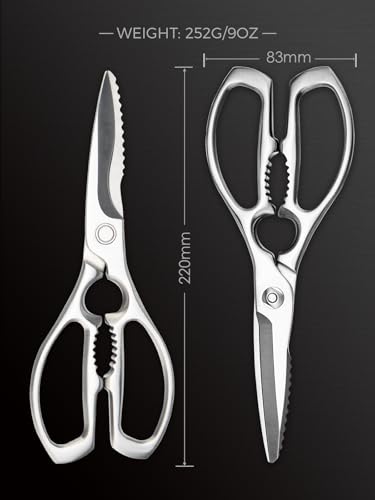 SimCoker Heavy Duty Kitchen Scissors – Stainless Steel Forged Shears for Meat, Bones & Fish, Dishwasher Friendly, 2-Year Guarantee, Gift for UK Home Cooks - Image 5