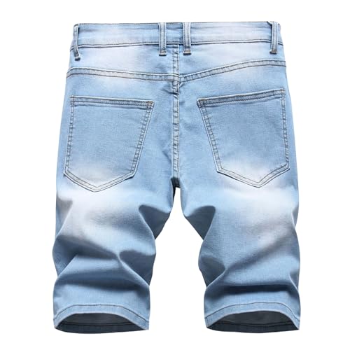 Short en jean stretch homme fin d'inconfort taille moyenne droite - 5