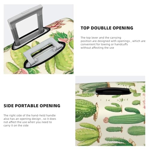 Cactus And Succulent Travel Luggage Covers - Elasticity Suitcase Covers Protector for Luggage 18-32 Inch4